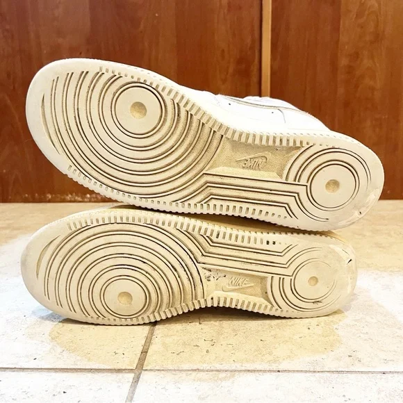 Nike Air Force 1 High Top White Pure Platinum Athletic Sneakers Shoes - Picture 4 of 5